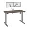 Bestar Bestar Upstand 48W x 24D Standing Desk with Dual Monitor Arm in bark grey 175860-000047 - alternate 1